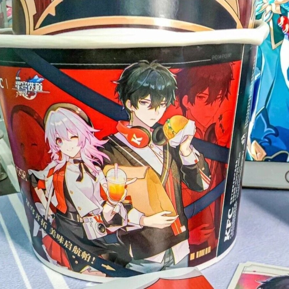Honkai Star Rail x KFC Official Limited Exclusive March 7th Dan Heng Bucket